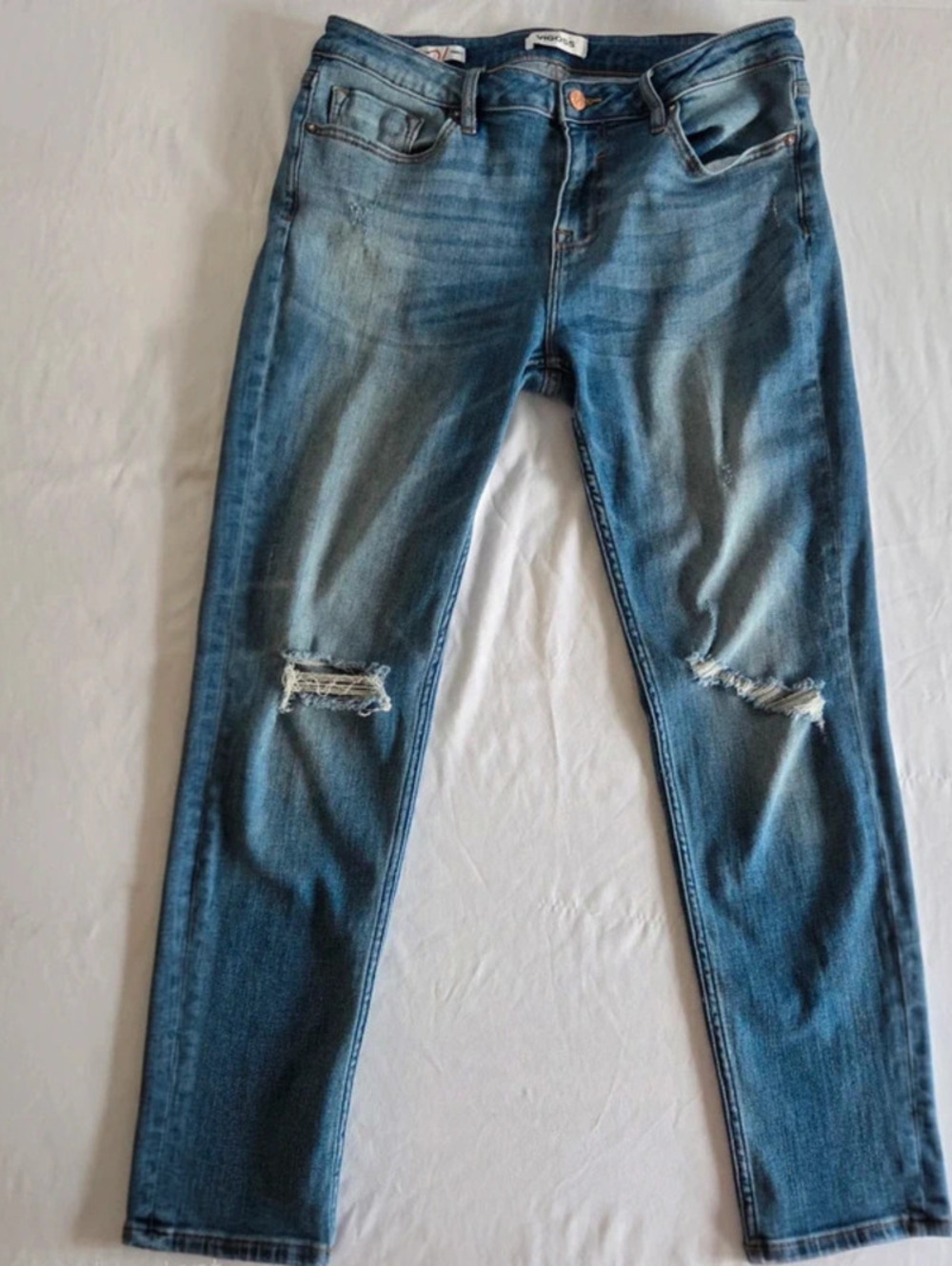 Vigoss Distressed Tomboy Relaxed Fit Jeans - Size 30